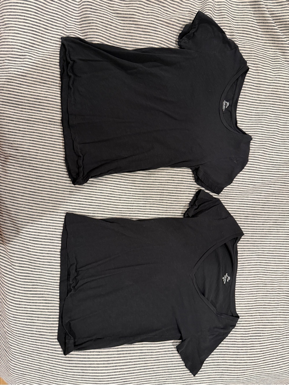 J. Crew Bundle. Two Black Women’s T-Shirt - Vintage Cotton. Size XS